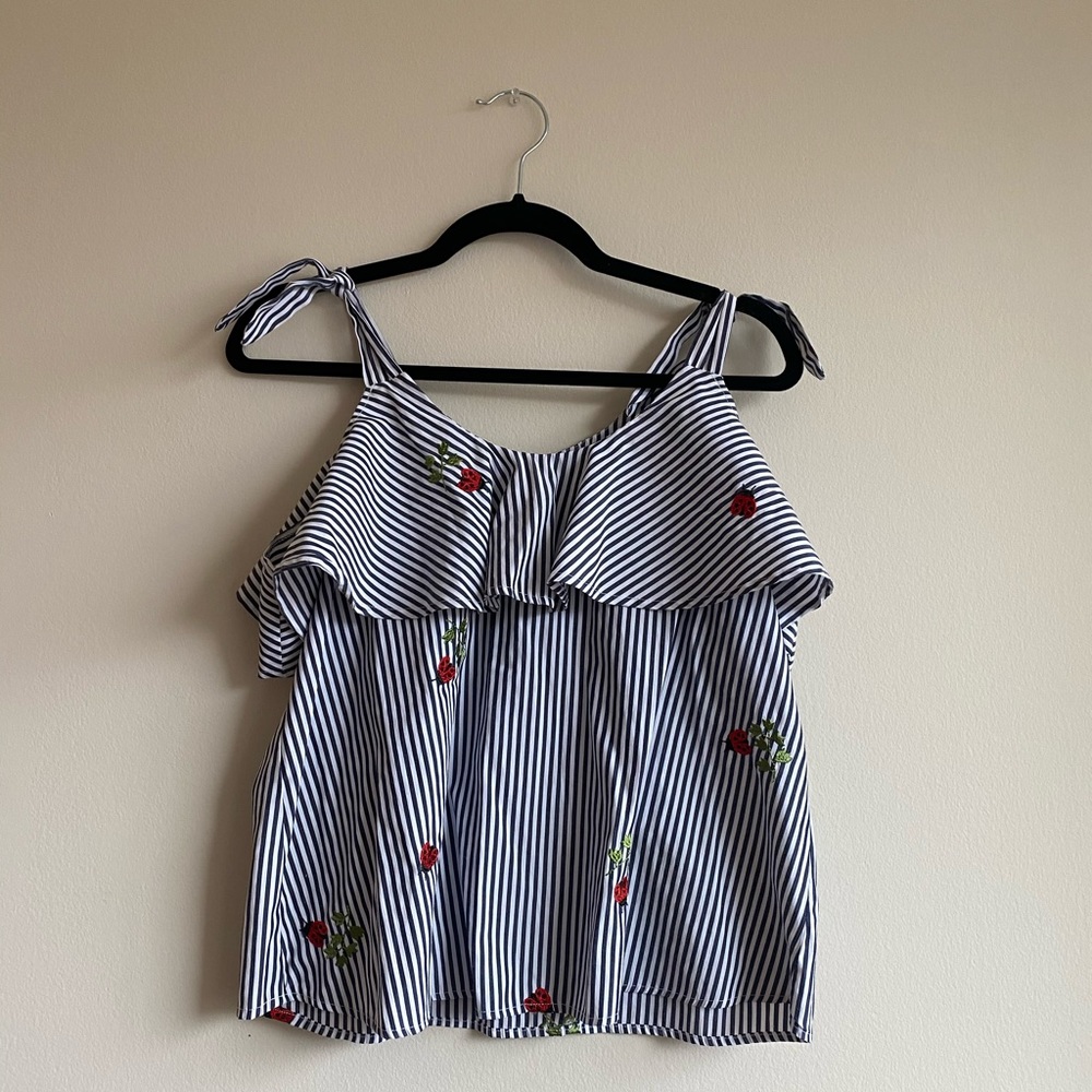 Cold shoulder ladybug tank